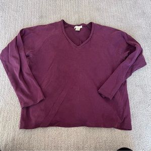 Eddie Bauer burgundy XL vneck long sleeve tshirt